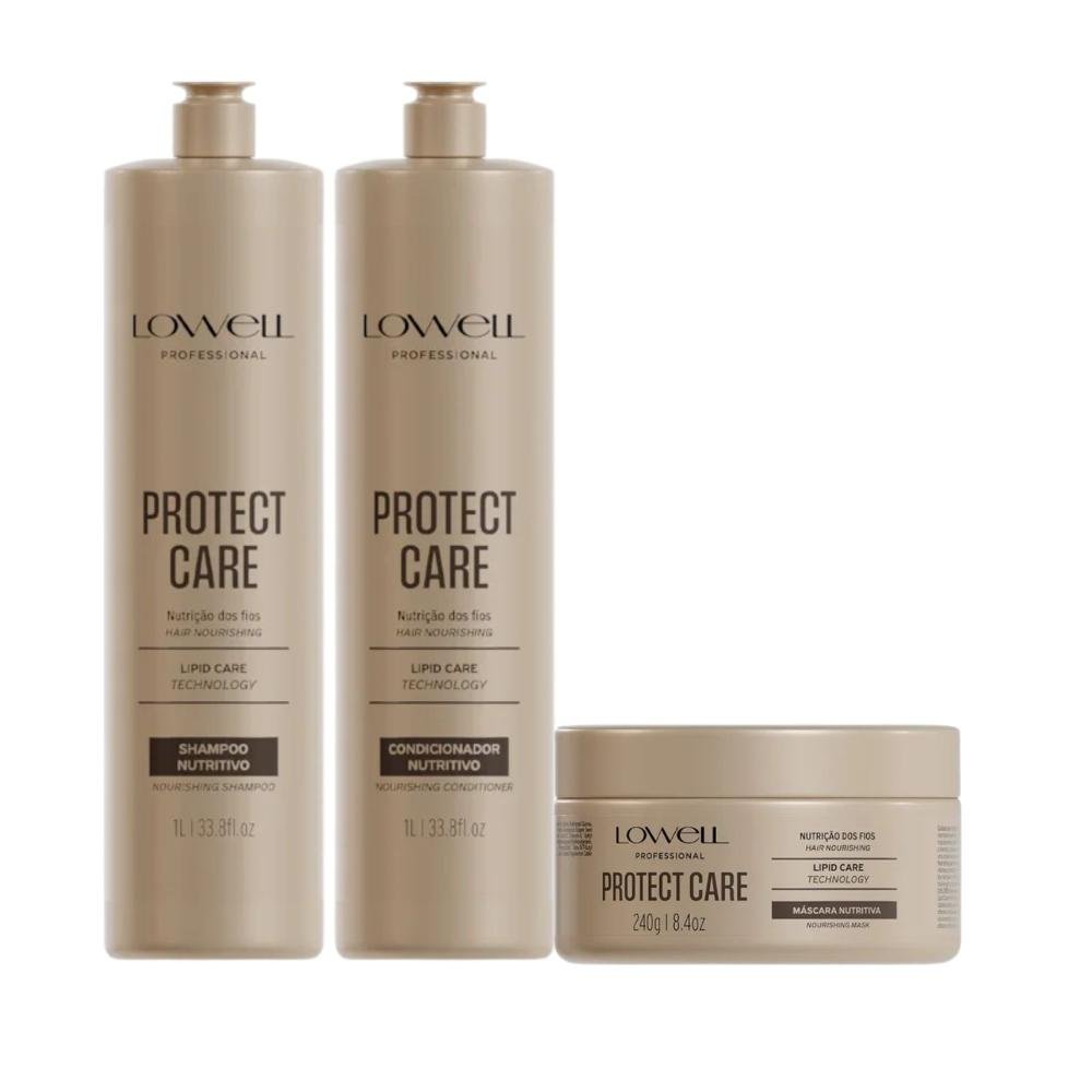 Kit Lowell Protect Care Shampoo Condicionador Máscara