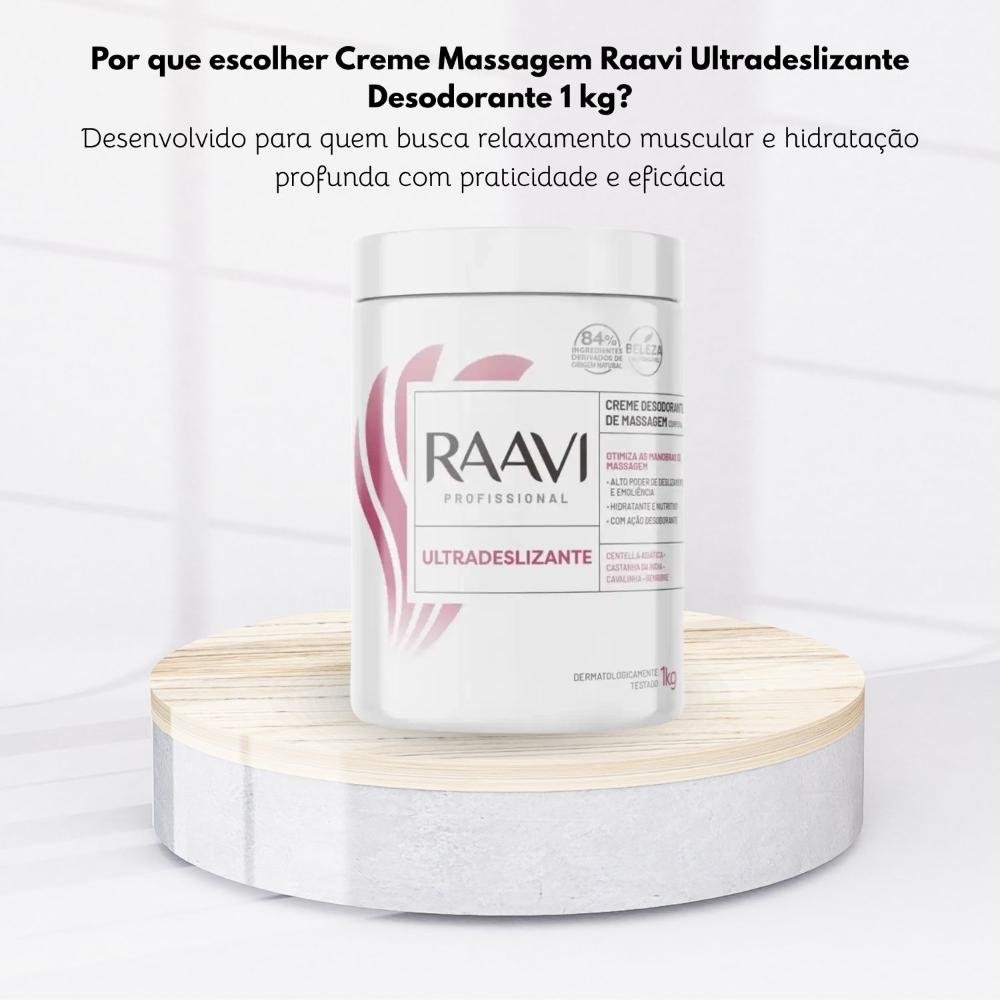 Creme Massagem Raavi Ultradeslizante Desodorante 1 kg 1kg 5