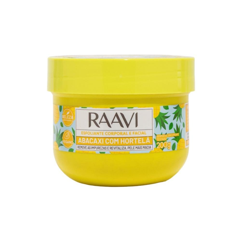 Creme Esfoliante Raavi Abacaxi Hortelã Corporal 200g