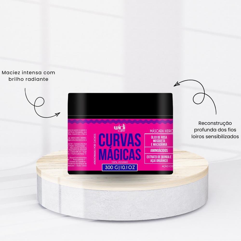Kit Shampoo Condicionador e Máscara Widi Care Curvas Mágicas ÚNICO 4