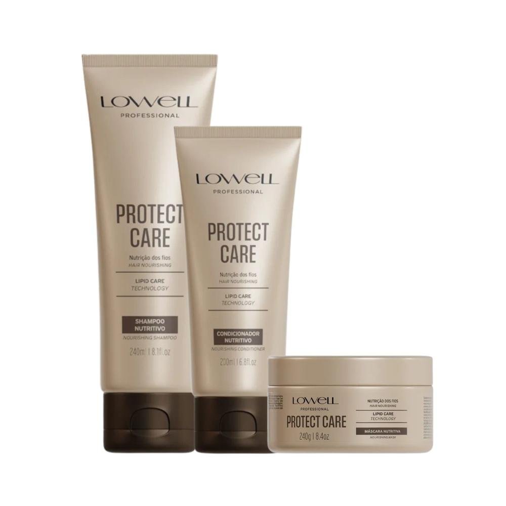 Kit Lowell Protect Care Tratamento Diário 3 Produtos