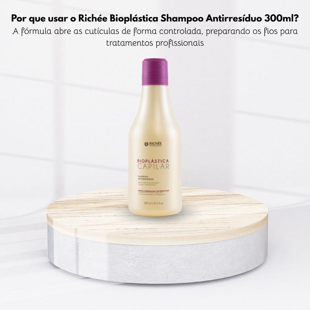 Shampoo Antirresiduo Richée Bioplástica Alinhamento 300 ml 300ml 5