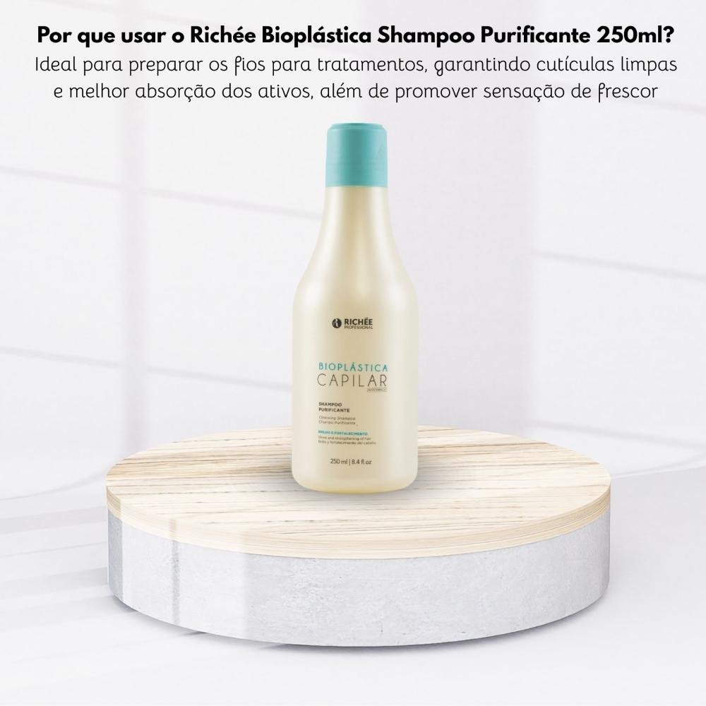 Shampoo Richée Bioplástica Brilho e Fortalecimento 250 ml 250ml 5