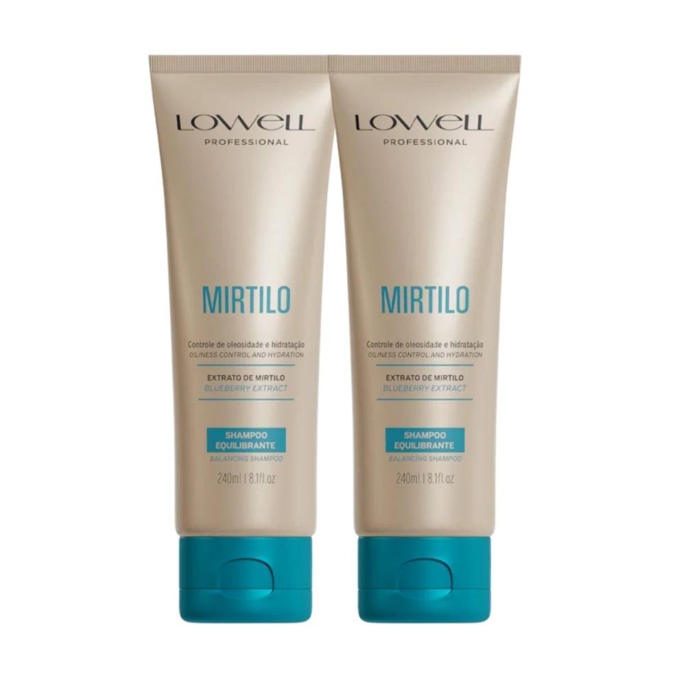 Kit Shampoo Lowell Mirtilo Equilíbrio Oleosidade Home duo
