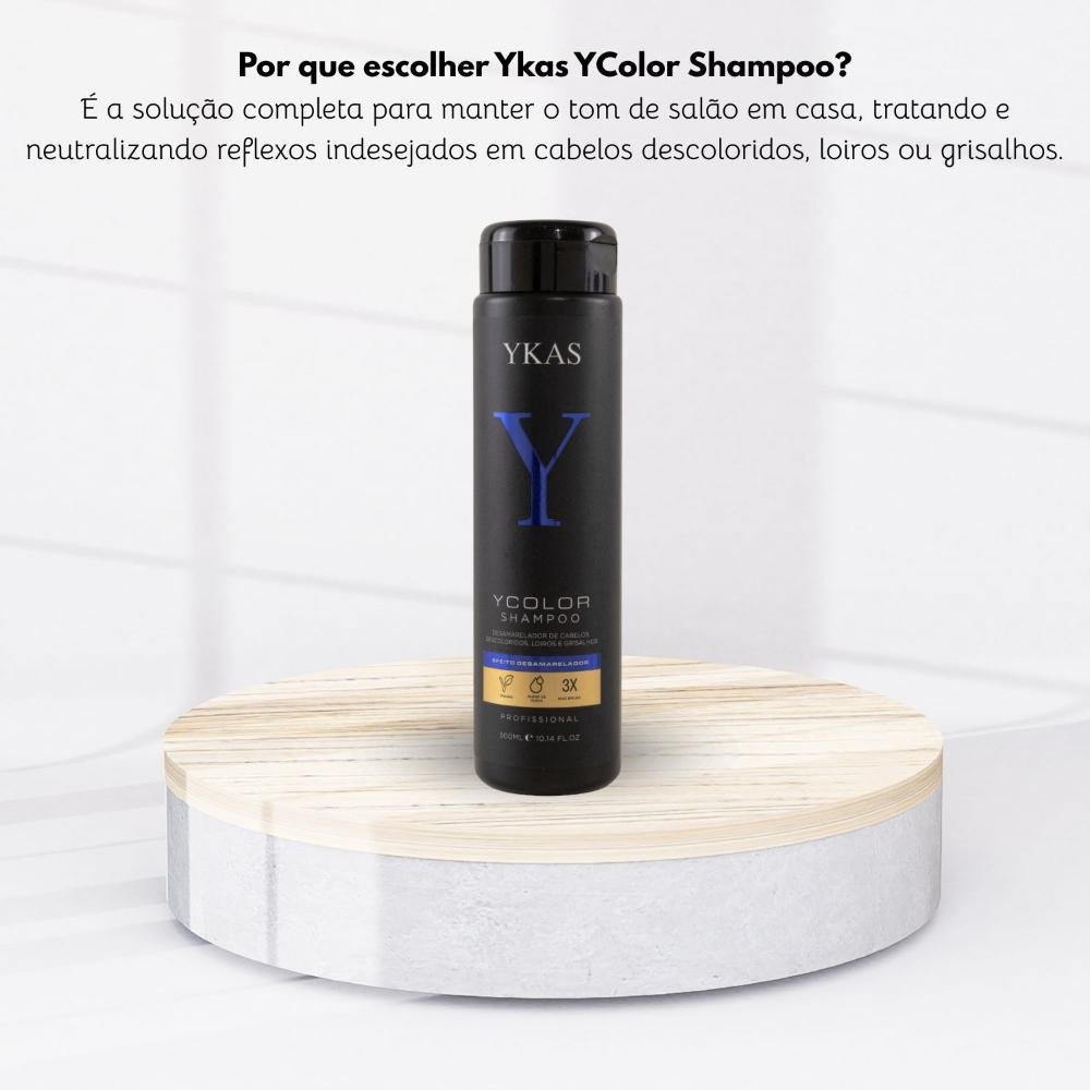 Shampoo Desamarelador YKAS YColor Cabelos Loiros 300 ml 300ml 5