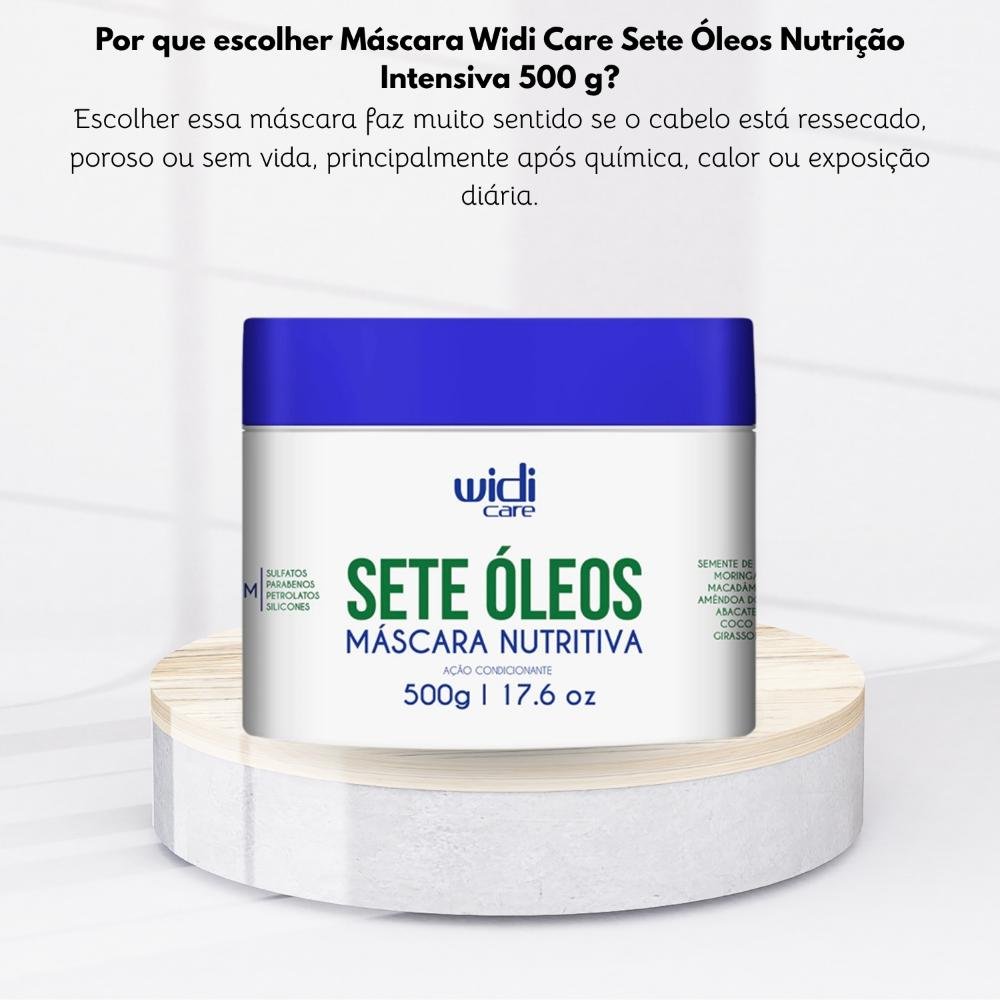 Máscara Widi Care Sete Óleos Nutrição Intensiva 500 g 500g 5