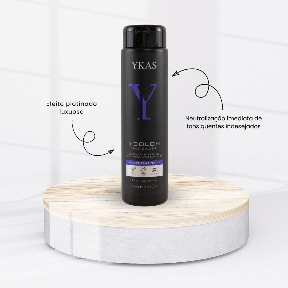 Máscara Matizadora YKAS YColor Efeito Platinado 300 ml 300ml 2