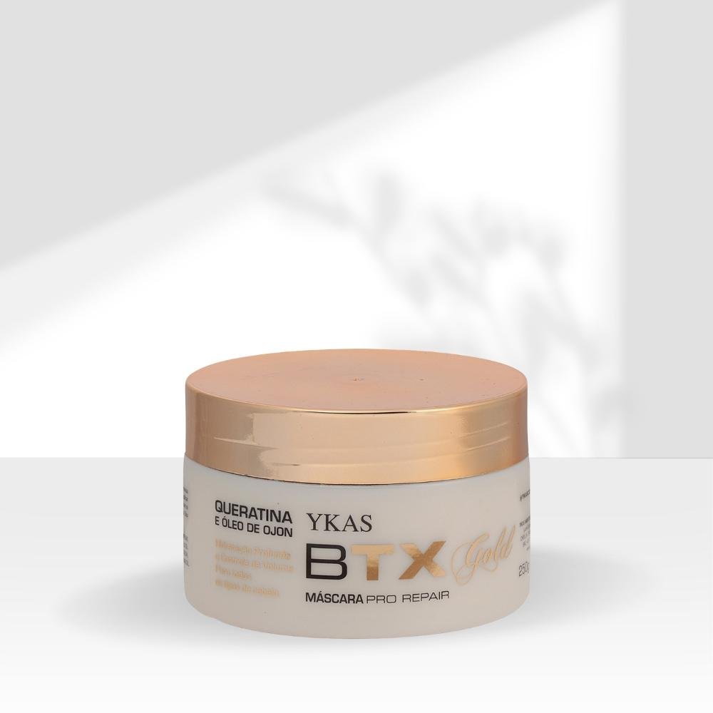 Máscara Capilar Ykas Gold Pro Repair Reconstrução 250 g 250g 3