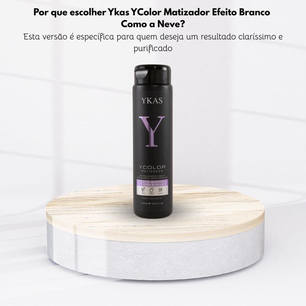 Máscara YKAS YColor Branco Como a Neve Cabelos Loiros 300 ml 300ml 5