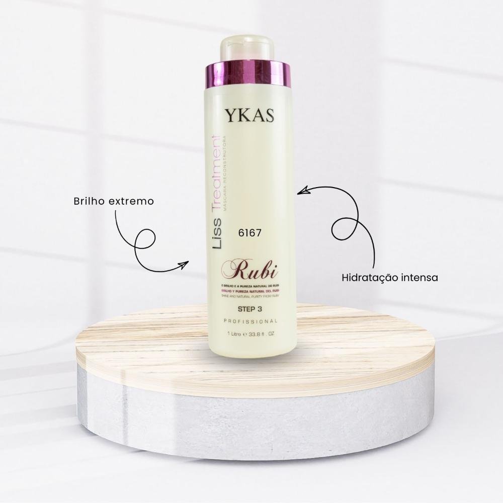 Tratamento Capilar Step 3 Ykas Rubi Finalização Brilho 1000 ml 150ml 2