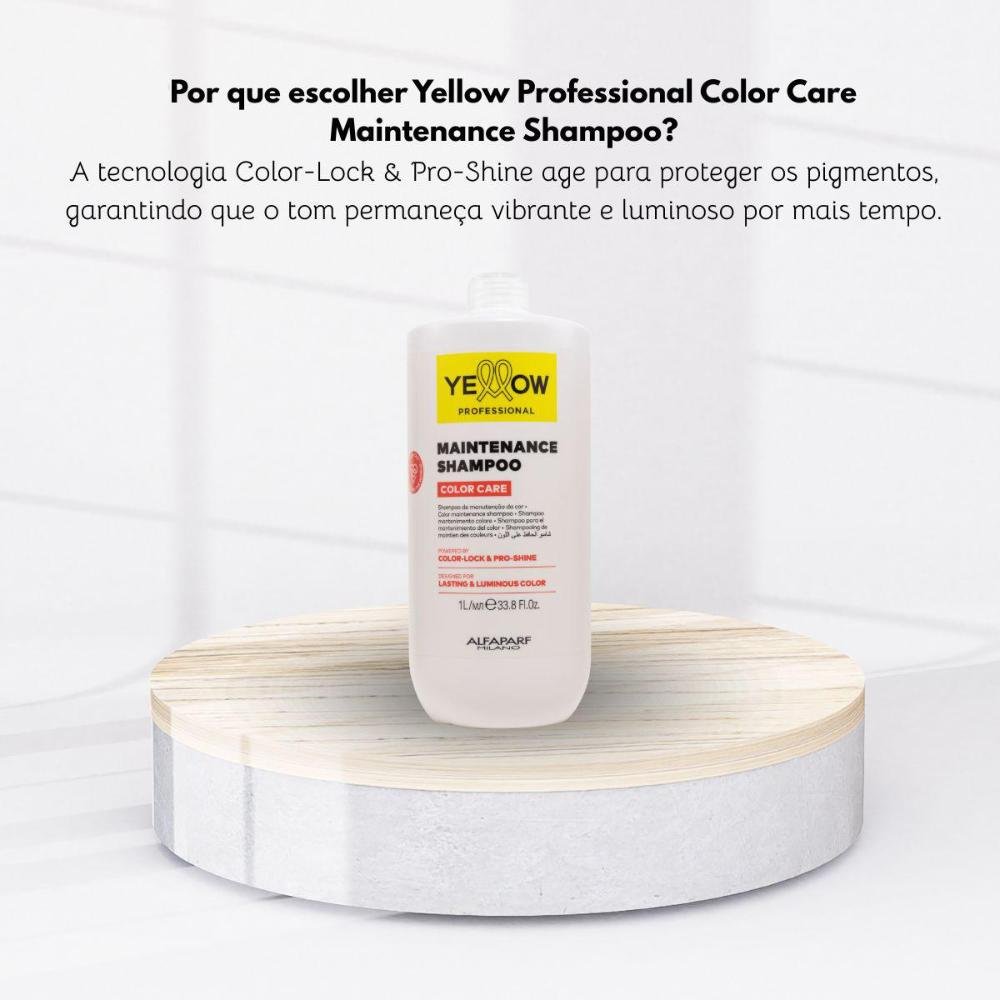 Shampoo Yellow Color Care Proteção da Cor 1000 ml 1L 2