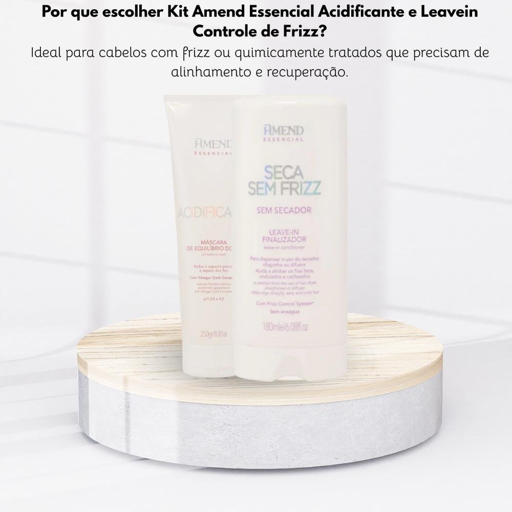 Kit Amend Essencial Acidificante e Leavein Controle de Frizz ÚNICO 5
