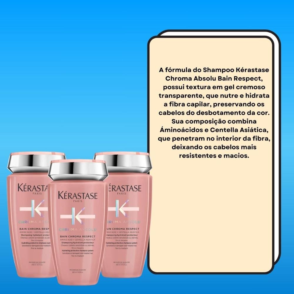 Kit Kérastase Chroma Absolu 3 Shampoo 250 ml ÚNICO 3