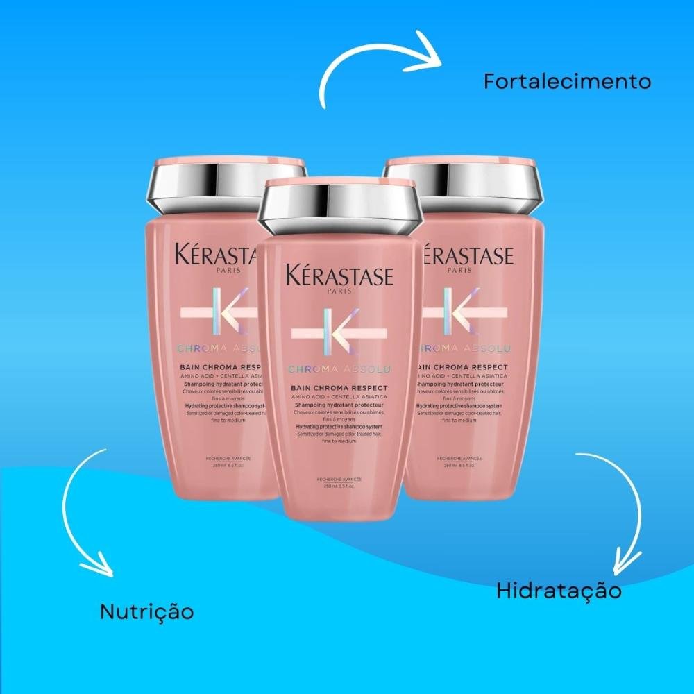 Kit Kérastase Chroma Absolu 3 Shampoo 250 ml ÚNICO 4