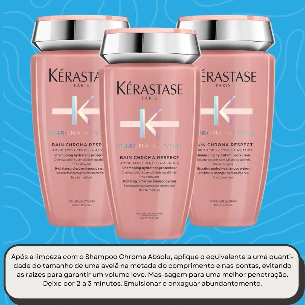 Kit Kérastase Chroma Absolu 3 Shampoo 250 ml ÚNICO 5