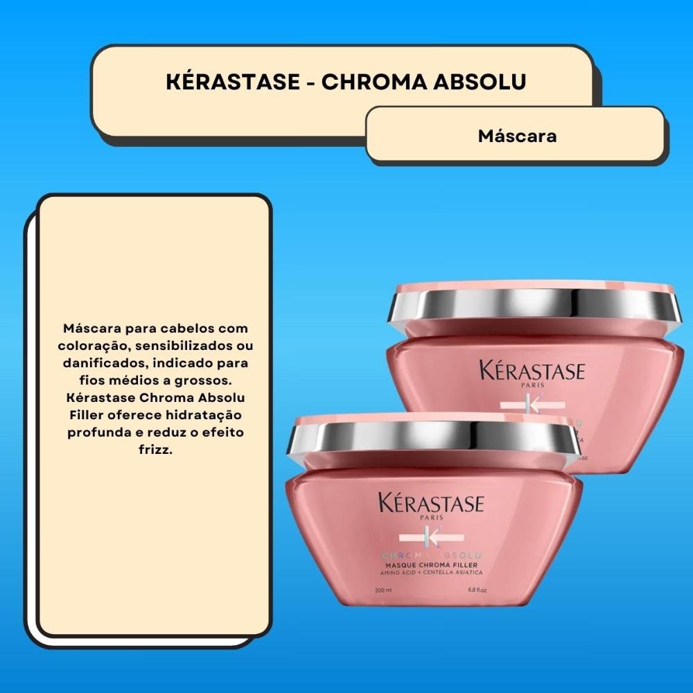 Kit Kérastase Chroma Absolu 2 Máscaras 200 ml ÚNICO 2
