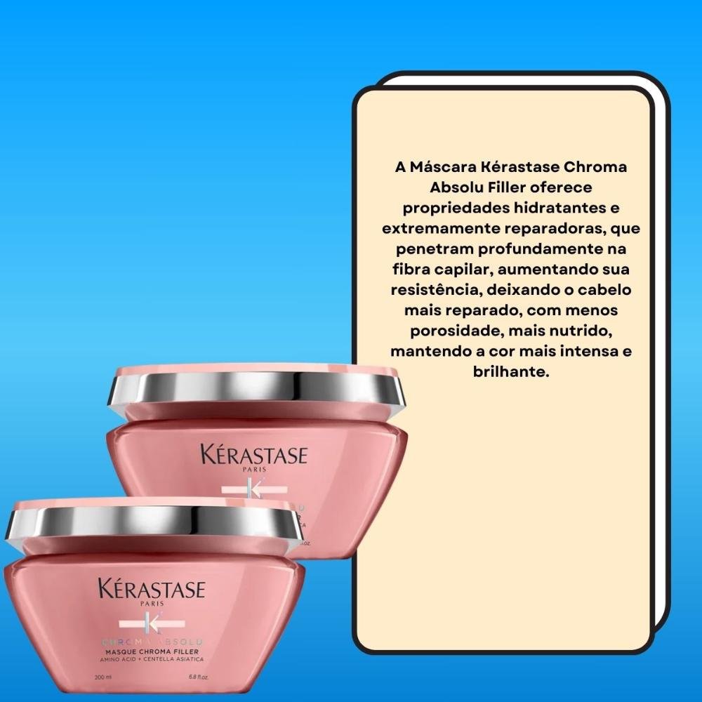 Kit Kérastase Chroma Absolu 2 Máscaras 200 ml ÚNICO 3