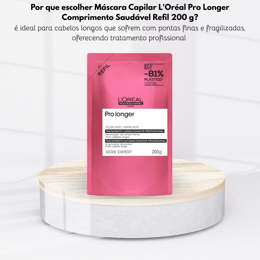 Máscara Capilar L'Oréal Pro Longer Comprimento Saudável Refil 200 g 200g 5