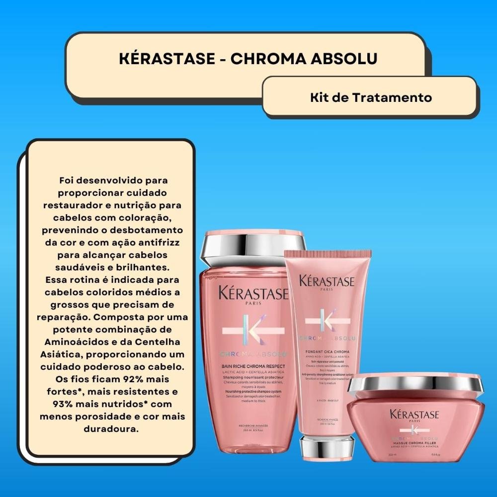 Kit Kérastase Chroma Absolu Home Care (3 Produtos) ÚNICO 2