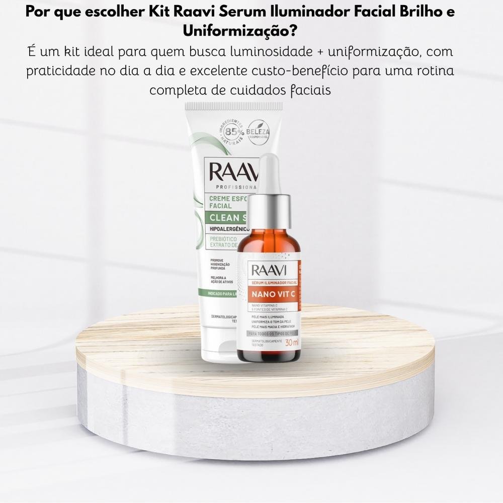 Kit Raavi Serum Iluminador Facial Brilho e Uniformização ÚNICO 5