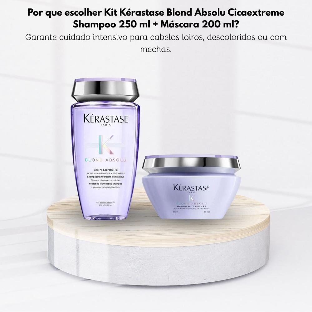 Kit Kérastase Blond Absolu Cicaextreme Shampoo 250 ml + Máscara 200 ml ÚNICO 6