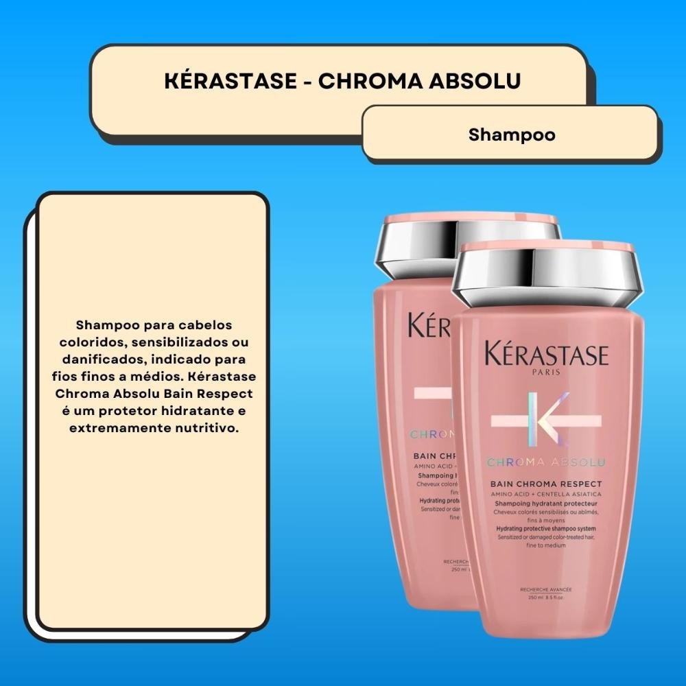 Kit Kérastase Chroma Absolu 2 Shampoo 250 ml ÚNICO 2