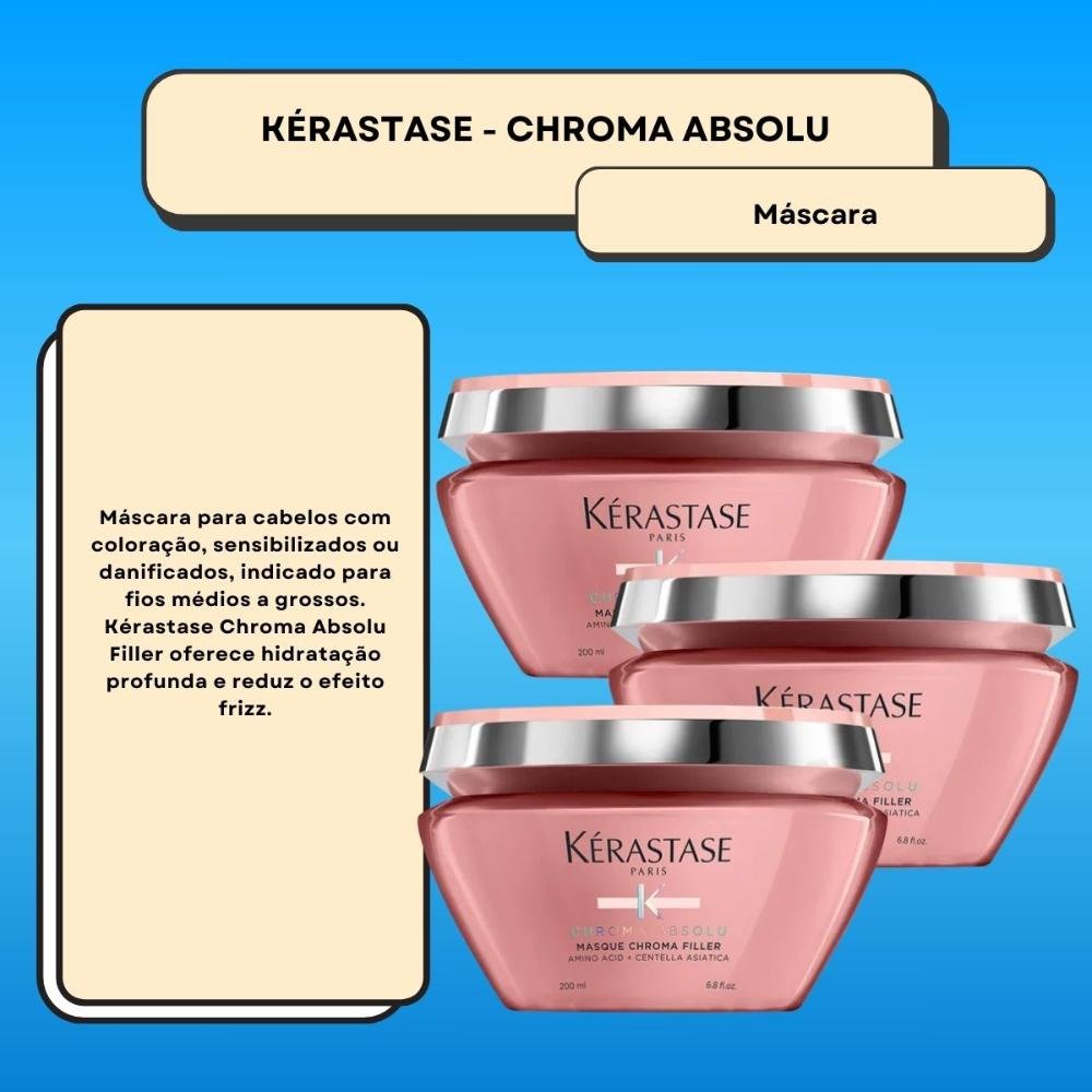 Kit Kérastase Chroma Absolu 3 Máscaras 200 ml ÚNICO 2