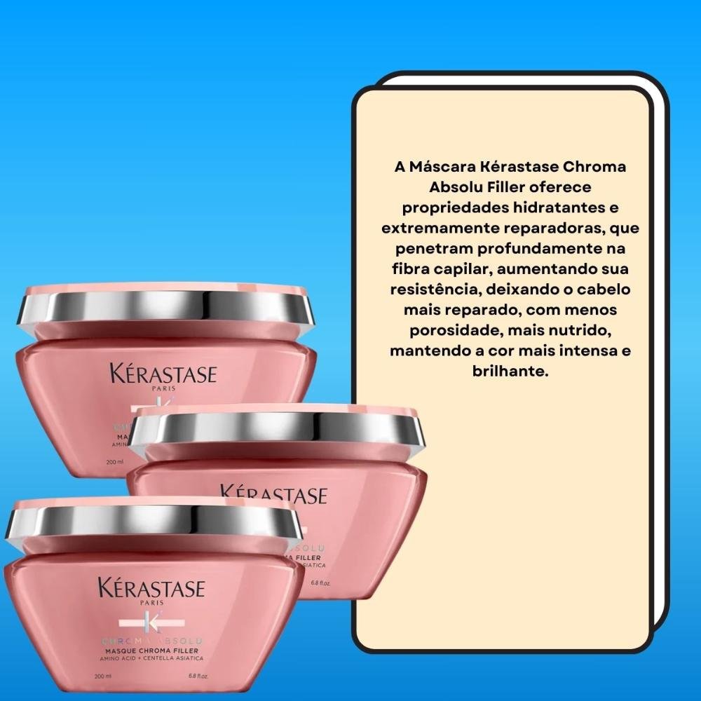 Kit Kérastase Chroma Absolu 3 Máscaras 200 ml ÚNICO 3