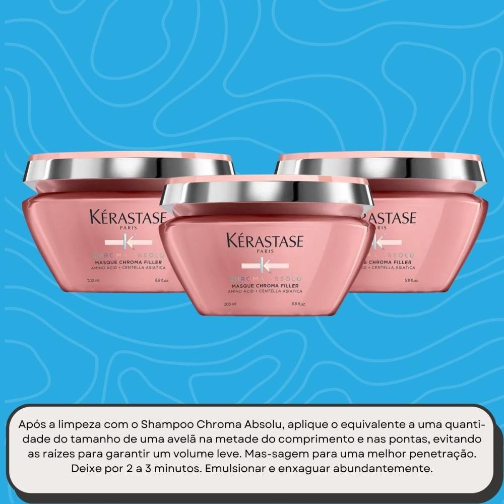Kit Kérastase Chroma Absolu 3 Máscaras 200 ml ÚNICO 5