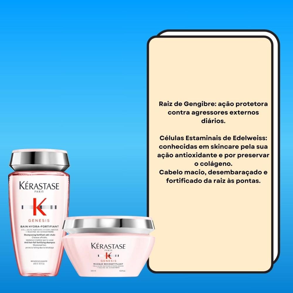 Kit Kérastase Genesis Shampoo 250 ml e Máscara 200 ml ÚNICO 3