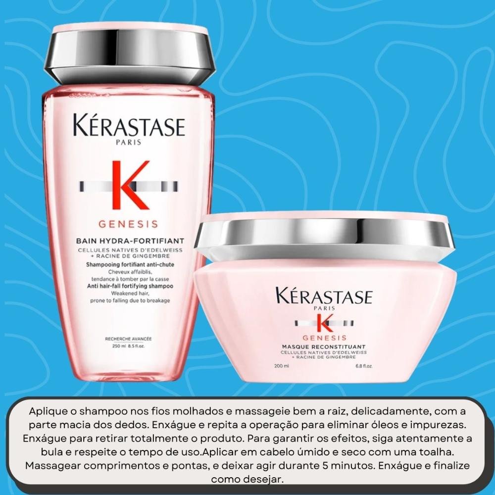 Kit Kérastase Genesis Shampoo 250 ml e Máscara 200 ml ÚNICO 5