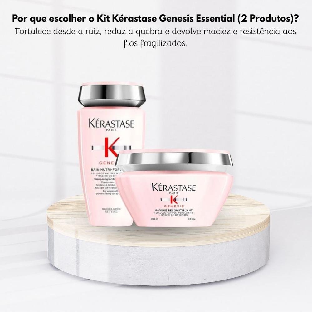 Kit Kérastase Genesis Shampoo 250 ml e Máscara 200 ml ÚNICO 6