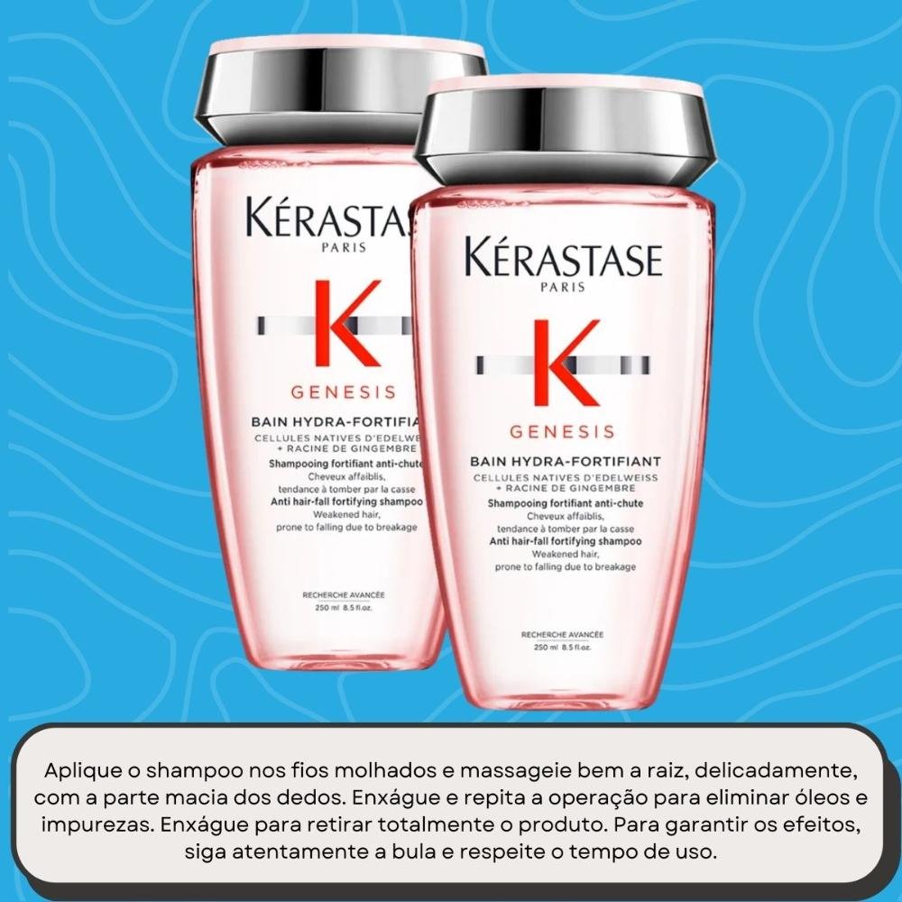 Kit Kérastase Genesis Bain-Hydra Fortifiant 2 Shampoo 250 ml ÚNICO 5