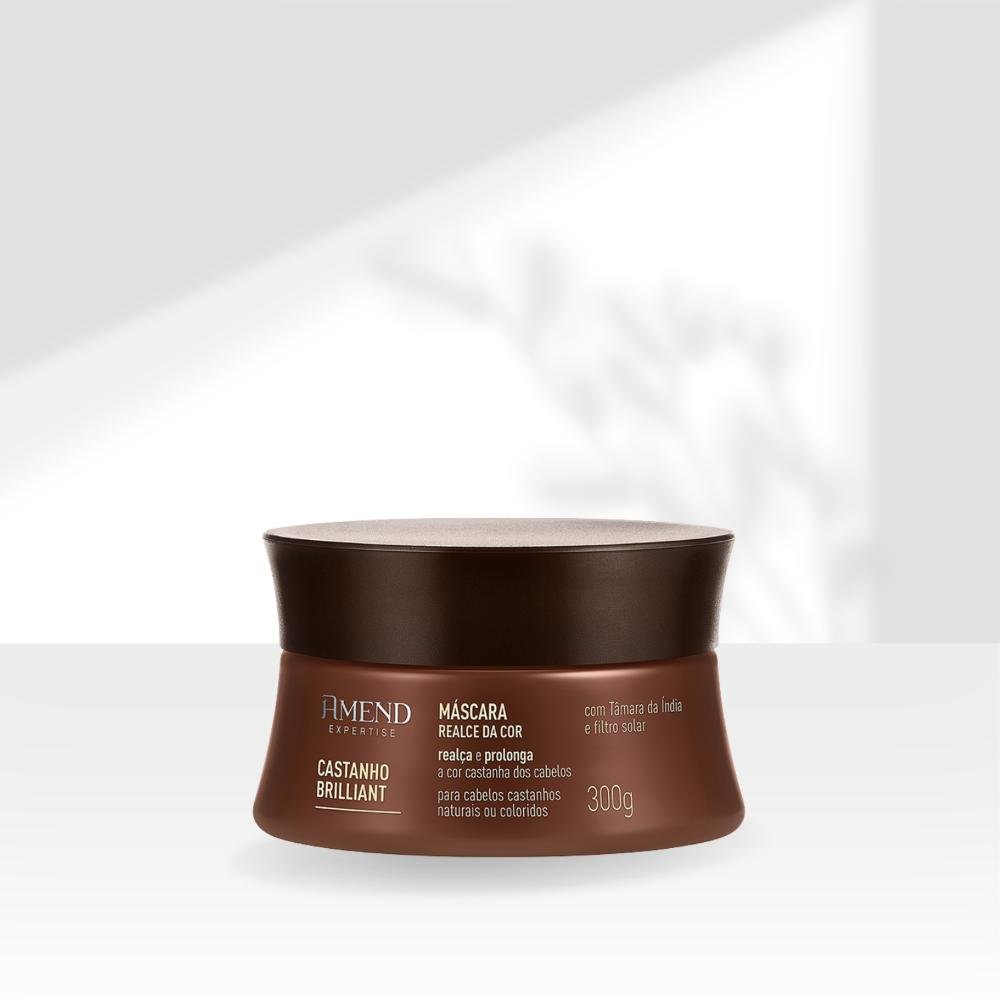 Máscara Amend Castanho Brilliant Realce da Cor 300 g 300g 3