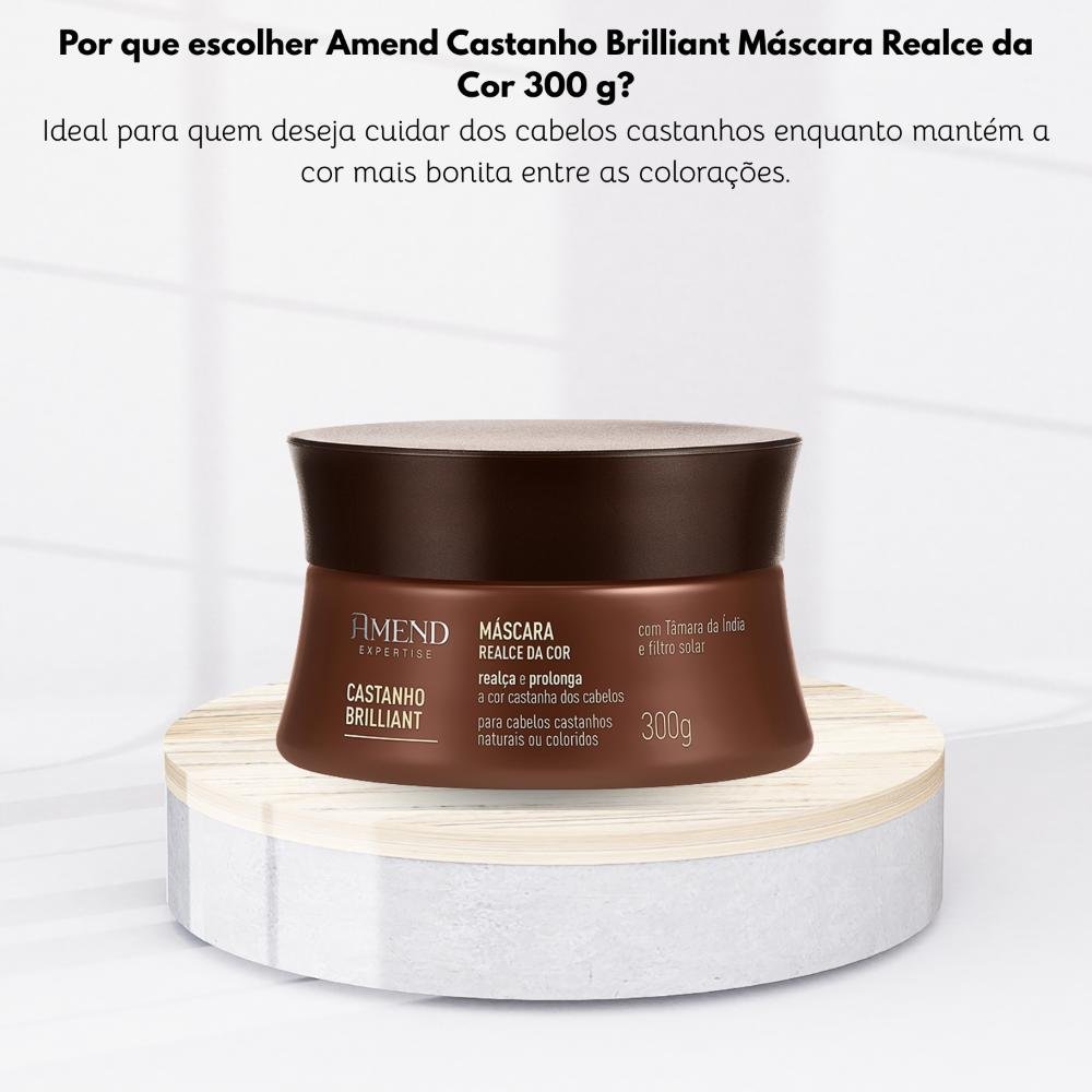 Máscara Amend Castanho Brilliant Realce da Cor 300 g 300g 5