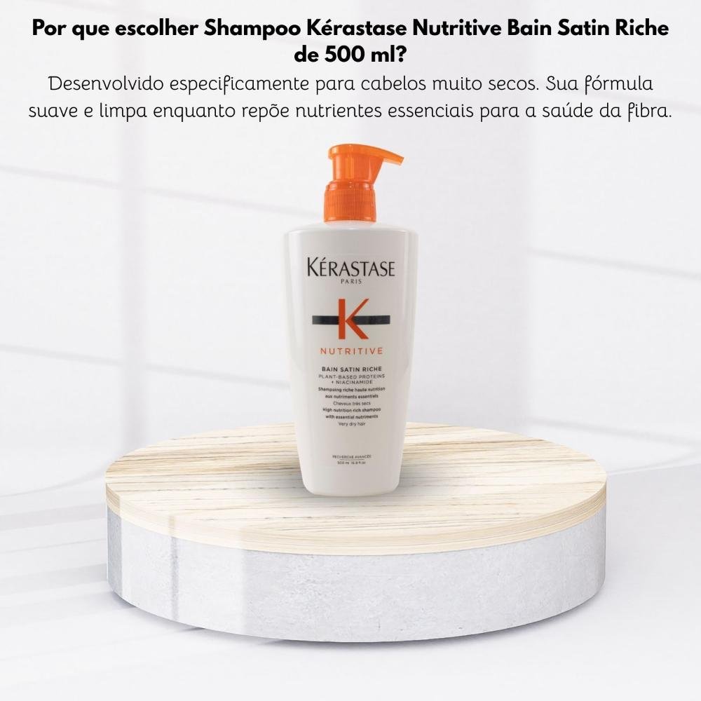 Shampoo Kerastase Nutritive Bain Satin Riche Cabelos Secos 500 ml 500ml 5