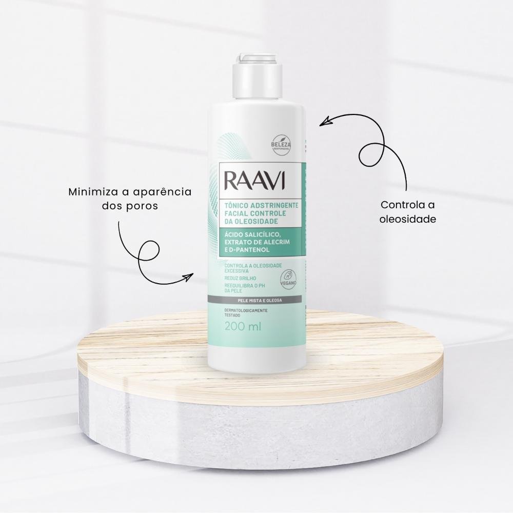 Kit Raavi Facial Antioleosidade e Esfoliação Rotina Facial ÚNICO 2