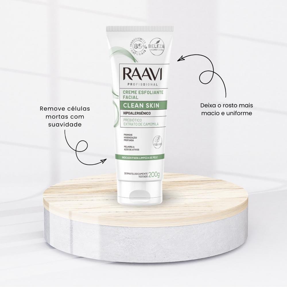 Kit Raavi Facial Antioleosidade e Esfoliação Rotina Facial ÚNICO 4
