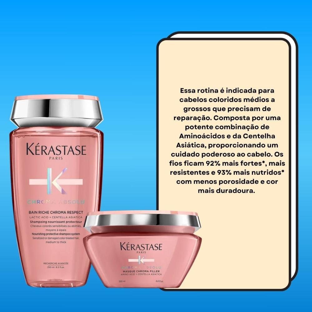 Kit Kérastase Chroma Absolu Shampoo 250 ml e Máscara 200 ml ÚNICO 3