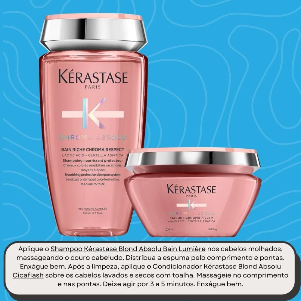 Kit Kérastase Chroma Absolu Shampoo 250 ml e Máscara 200 ml ÚNICO 5