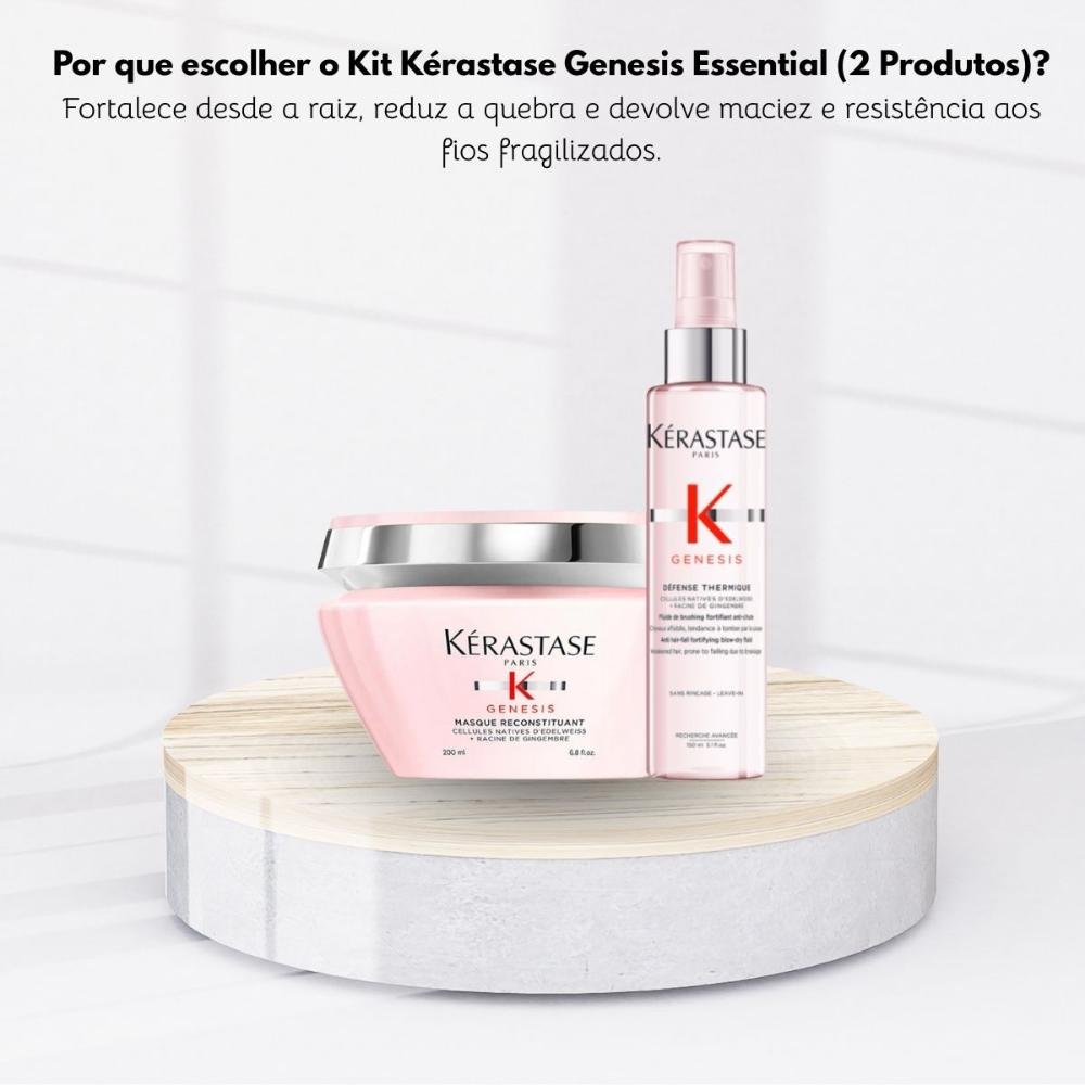 Kit Kérastase Genesis Máscara 200 ml e Protetor Térmico 150 ml ÚNICO 6