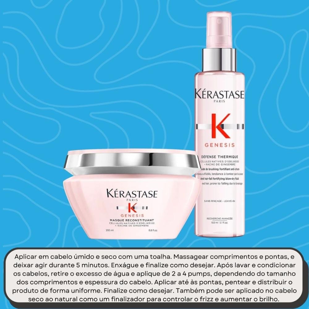 Kit Kérastase Genesis Máscara 200 ml e Protetor Térmico 150 ml ÚNICO 7