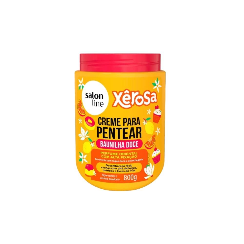 Creme Salon Line Xêrosa Baunilha Doce Pentear Cacheados 800g