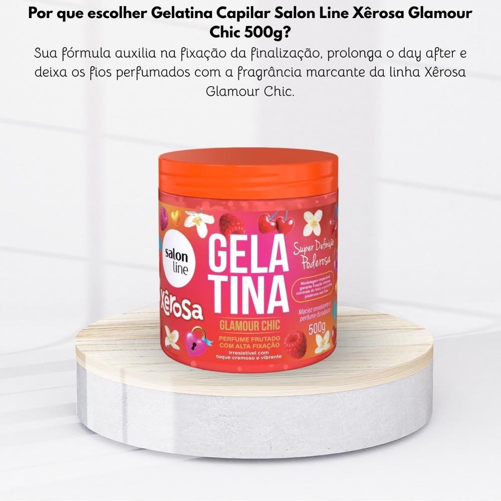 Gelatina Capilar Salon Line Xêrosa Glamour Chic 500g 500g 5