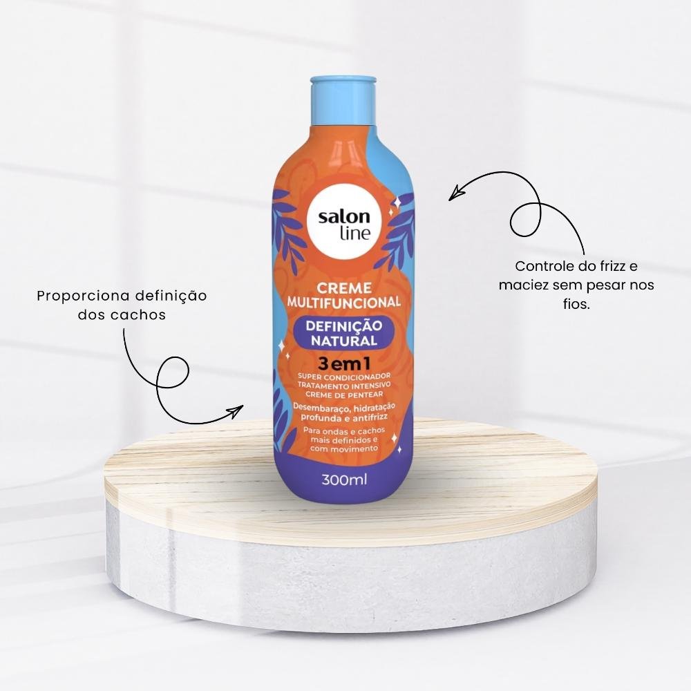 Kit Salon Line Multy Definição Natural Shampoo Creme 300ml ÚNICO 3