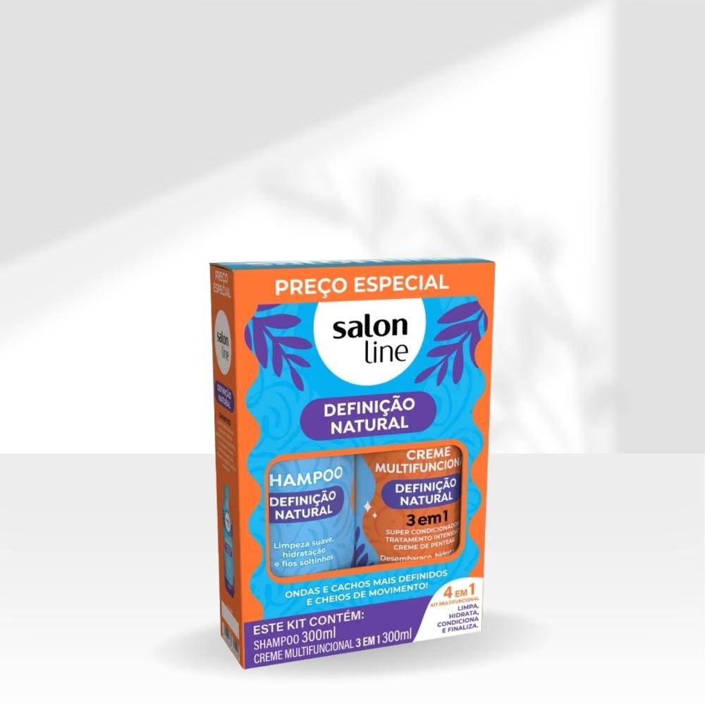 Kit Salon Line Multy Definição Natural Shampoo Creme 300ml ÚNICO 4