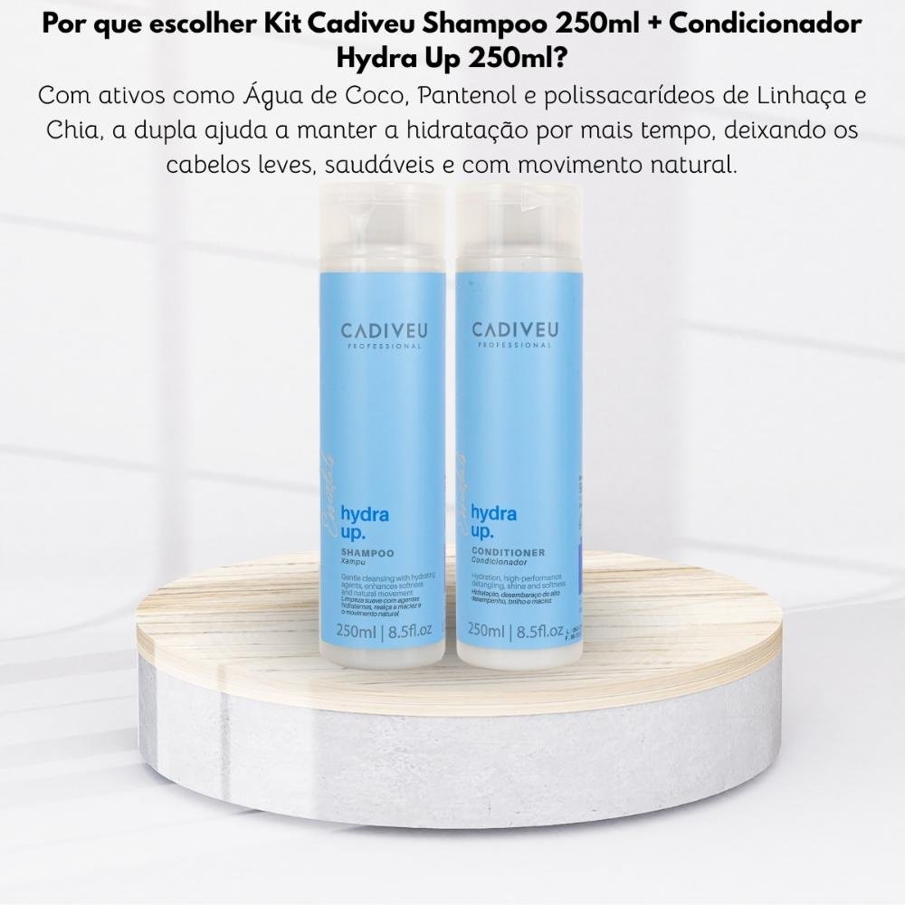 Kit Cadiveu Shampoo 250ml + Condicionador Hydra Up 250ml ÚNICO 5