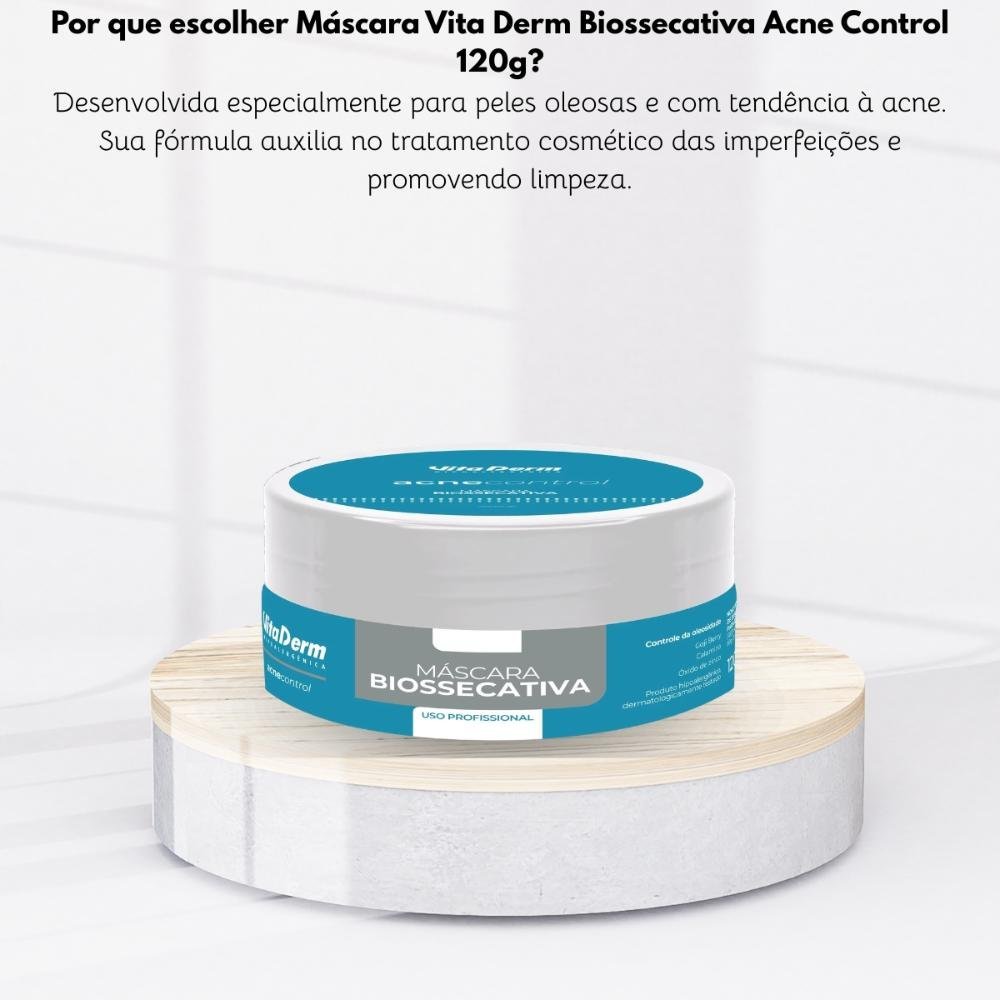 Máscara Vita Derm Biossecativa Acne Control 120g 120g 5