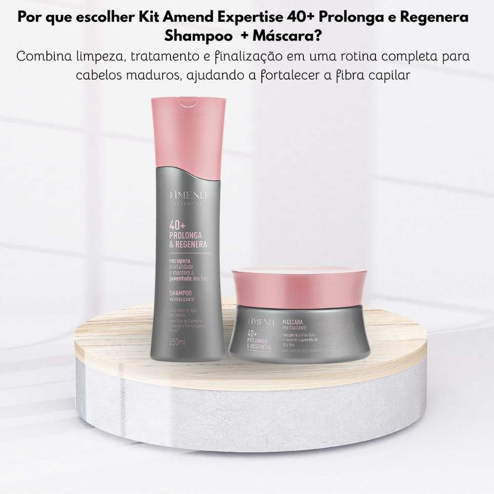 Kit Amend Expertise 40 + Prolonga e Regenera Shampoo Máscara ÚNICO 5