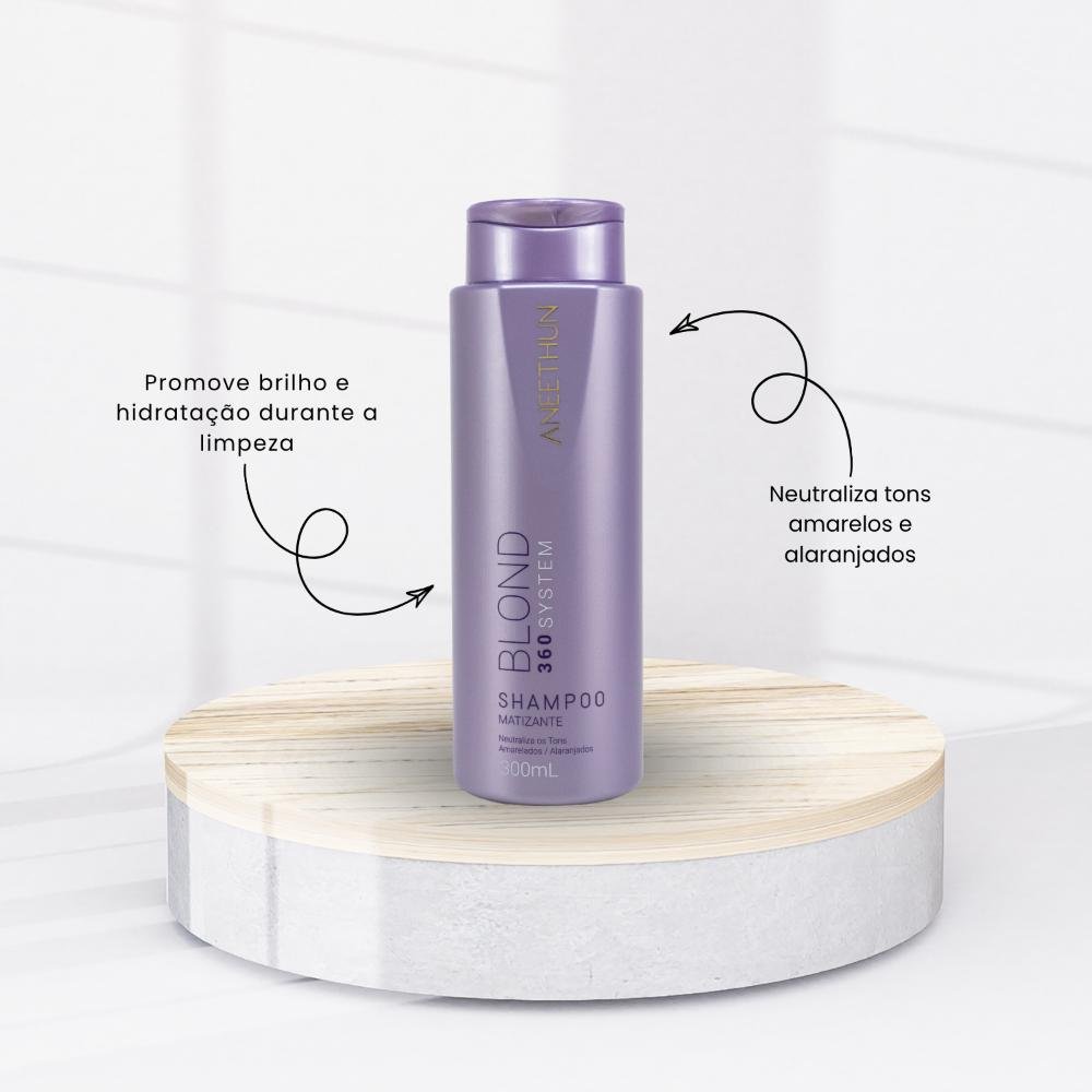 Shampoo Aneethun Blond 360 Matizante Capilar 300ml 300ml 2